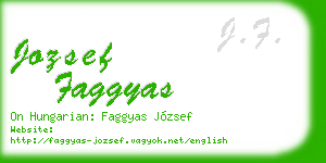 jozsef faggyas business card